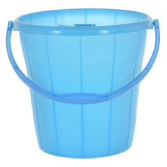 Kuber Industries Multiuses Plastic Bucket with Handle & Measuring Scale, (Black)-46KM0323, Standard