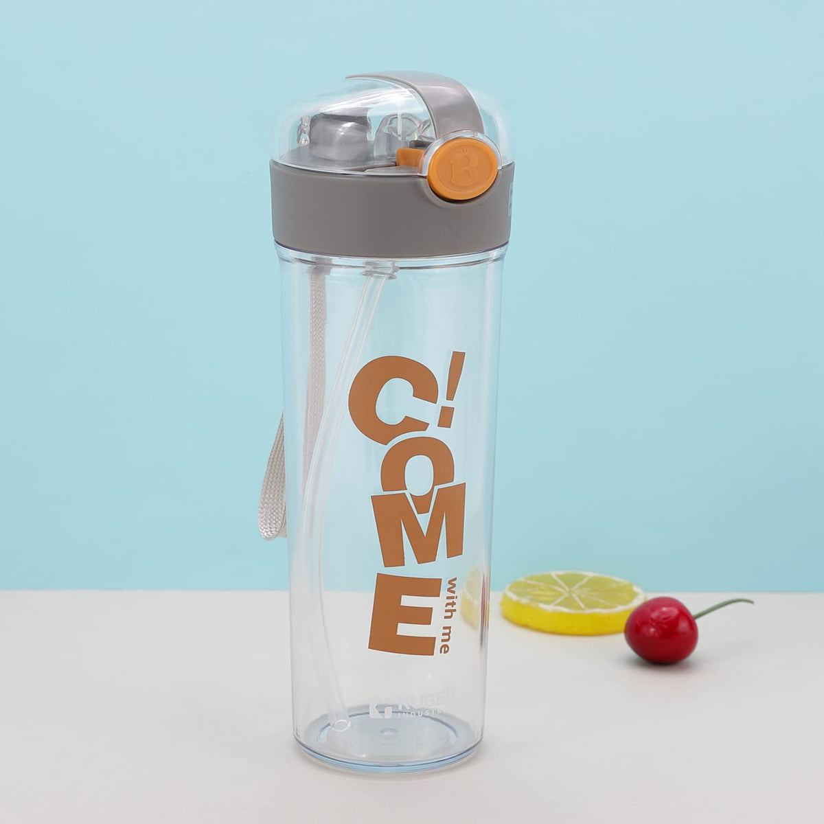Urbane Home Water Bottle for Kids | Printed Designs for Kids | Plastic Sipper Bottle for Kids | Food Grade Plastic | One Click Open Flip Lid | Transparent, Leak Proof, BPA Free | 420 ml