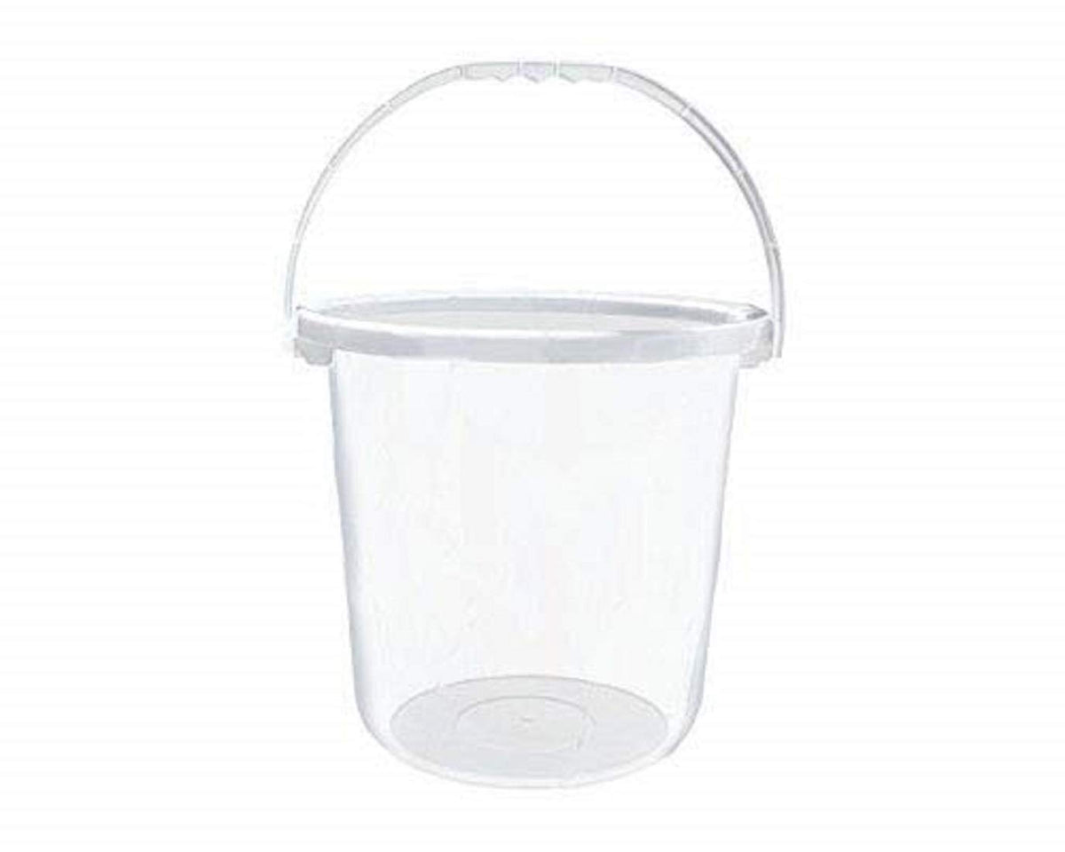 Kuber Industries Plastic Bucket for Bathroom, 16 Litre, Transparent