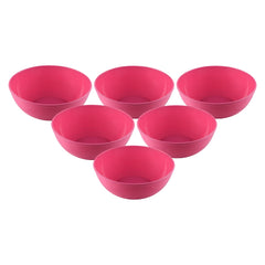 Kuber Industries Bowls|Plastic Dishwasher Safe Bowl|Serving Bowls|Bowls for Kitchen|Microwave Safe Bowls for Salad|Soup|Pasta|1500 ML|Pack of 6 (Pink)