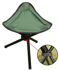 Kuber Industries Set of 2 Portable Stool for Travelling | Foldable Outdoor Sitting Chair | Tripod 3 Leg Chair for Camping, Picnic, Hiking | Blue & Green