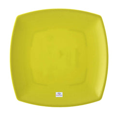 Heart Home Set of 12 Square Plastic Dinner Plates Sets (Green)