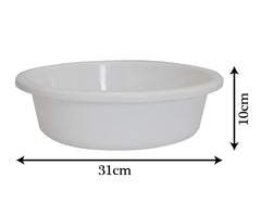 Heart Home Multiuses Plastic Knead Dough Basket/Basin Bowl For Home & Kitchen 6 Ltr- Pack of 2 (Blue & White) 52HH3869