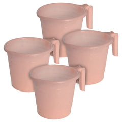 Heart Home Multiuses Lightweight, Unbreakable Strong Plastic Bathroom Mug, 2 Litre- Pack of 4 (Peach)-50HH0878