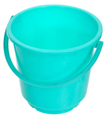 Kuber Industries Bucket|Plastic Bucket for Bathroom|Bucket for Bathing|Unbreakable Bucket with Handle|16 Liter (Green)