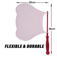 Heart Home Hand Fan | Plastic Hath Pankha | Hand Fan for Summer | Beejna for Natural Air | Caty Fan | Useful for Travel | Hand Fan for Cool Air | Pack of 3 | Pink