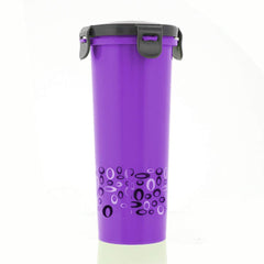 Kuber Industries Virgin Plastic klick Big Glass 2 Piece Tumbler/airtight Container Leakproof Storage with Lid 500ml (Multi)