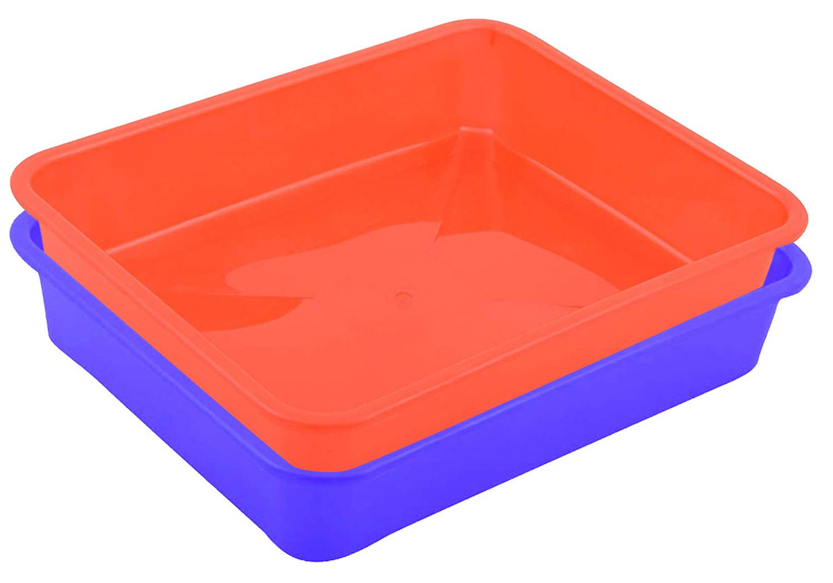 Kuber Industries 2 Piece Plastic Multipurpose Stationary Tray, Small