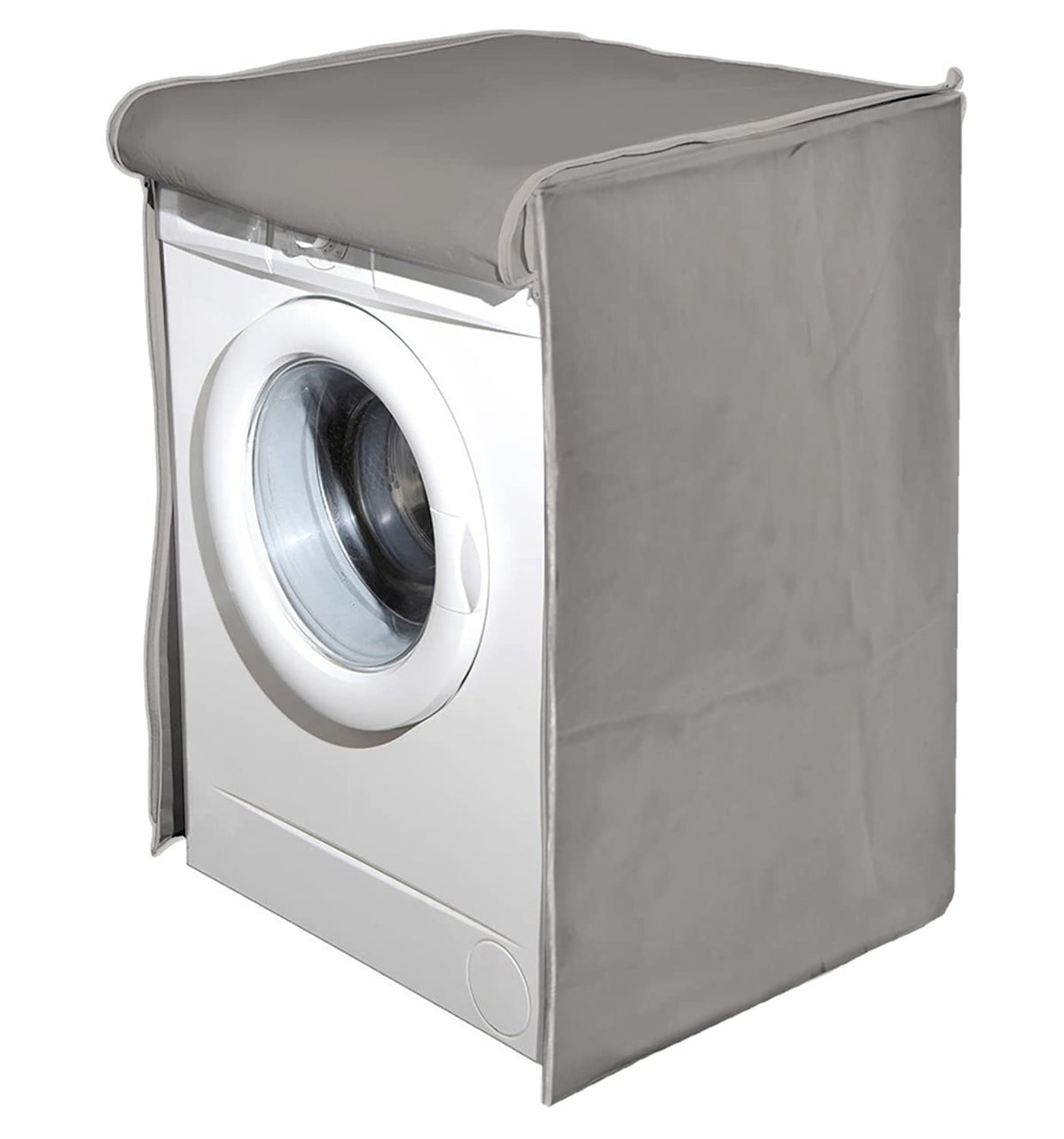 Heart Home Water Proof Dust Proof PVC Front Load Washing Machine Cover (Grey)-HS43HEARTH26741