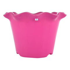 Heart Home Blossom Flower Pot|Durable Plastic Flower Pots|Planters for Home Décor|Garden|Living Room|Balcony|Pack of 5 (Pink)