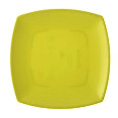 Kuber Industries 6 Pieces Unbreakable Virgin Plastic Square Microwave Safe Dinner Plates (Green) - CTLTC044478
