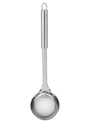Kuber Industries Ladle|Stainless Steel Serving Chamcha|Nonstick Cooking Ladle|Utensils Cookware Gadgets for Kitchen|9 cm (Silver)