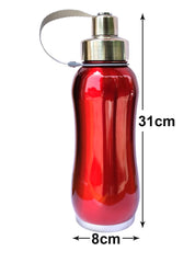 Heart Home Stainless Steel Insulated Water Bottle with Strainer for Home & Traveling, 1Ltr.-Pack of 2 (Maroon) 54HH4310.