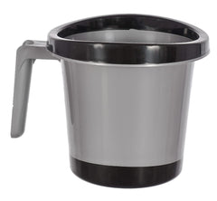 Kuber Industries Plastic Bathroom Mug 1 Litre Pack of 2 (Black & Brown)-46KM0275,Standard