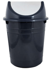 Kuber Industries Plastic Dustbin, Trashbin, Wastebin For Kitchen, Bathroom, Office Use With Swing Lid, 10 Liter- Pack of 2 (Green & Black)-47KM0876