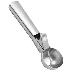 Kuber Industries ICESCOOP04 Stainless Steel Trigger Ice Cream Scoop, Silver