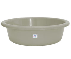 Heart Home Multiuses Plastic Knead Dough Basket/Basin Bowl For Home & Kitchen 6 Ltr- Pack of 2 (Grey) 52HH3825