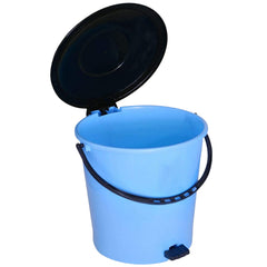 Kuber Industries Pedal Dustbin|Plastic Pedal Dustbin|Kitchen Waste Paper Bin|Dustbin For Bedroom|5 Liter Dustbin|Pack of 2 (Sky Blue)