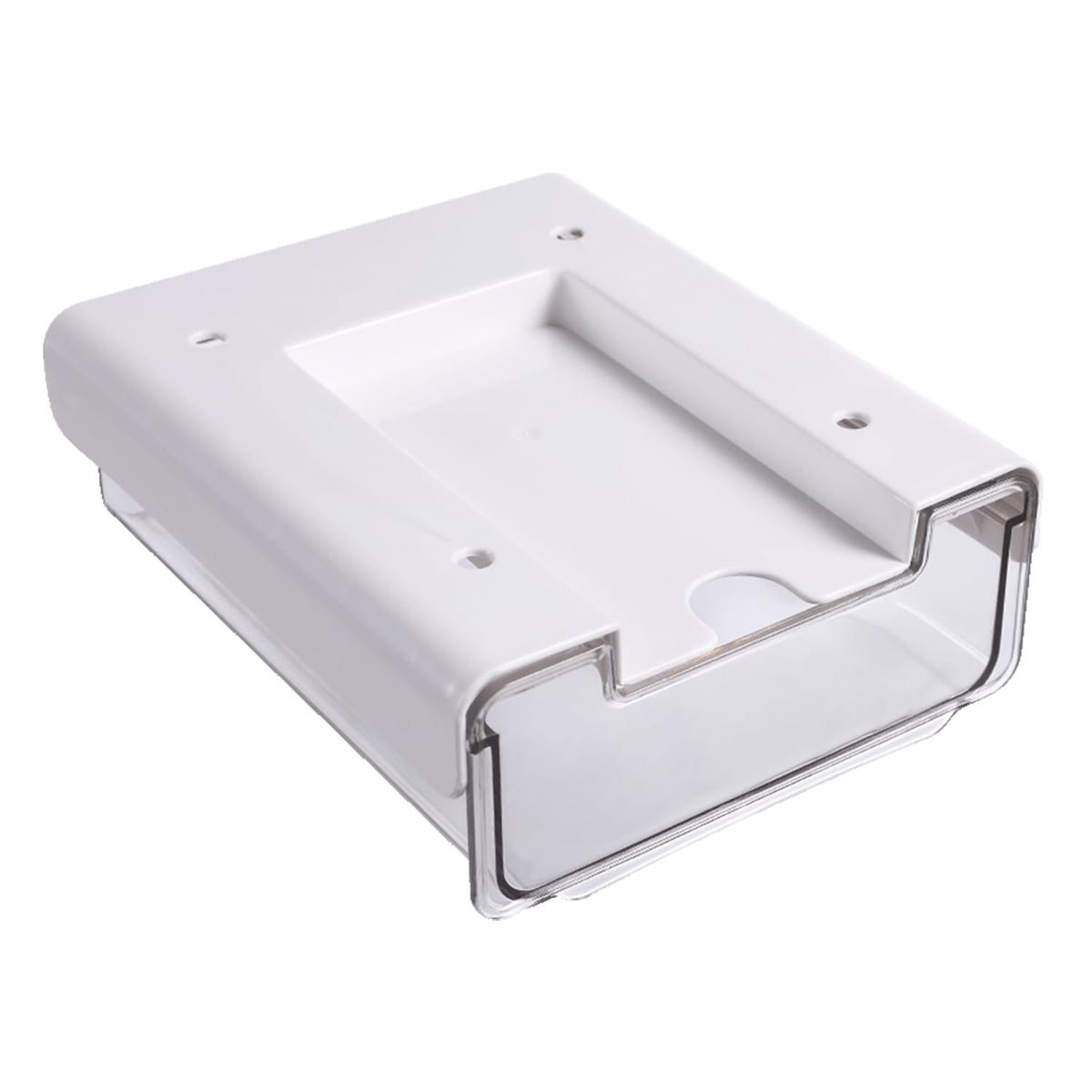 Kuber Industries Bottom Layer Large Drawer Storage Box|Plastic Cabinet Box For Storage|White