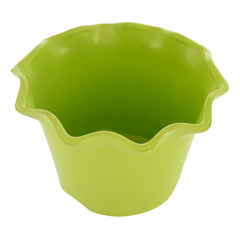 Heart Home Blossom Flower Pot|Durable Plastic Flower Pots|Planters for Home Décor|Garden|Living Room|Balcony|Pack of 4 (Green)
