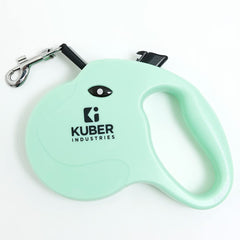 Kuber Industries Automatic Retractable Dog Leash with Anti-Slip Handle, One-Handed Brake- Green