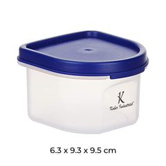 Kuber Industries Set Of 8 Food Storage Modular Container with Lid | Plastic Unbreakable Storage | Leak proof Food Grade Kitchen Organizer With Lid | 250 ML | White |