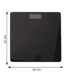 Kuber Industries Weighing Scale Armoured Glass|Weight Machine for Body Weight|Capicity "180" KG (Black)