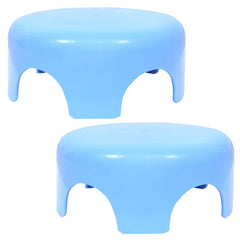 Kuber Industries Bathroom Stool | Plastic Bathroom Stool for Bathing | Bathroom Stool for Senior Citizen | Patla for Toilet | Sumo Stool | Pack of 2 | Sky Blue