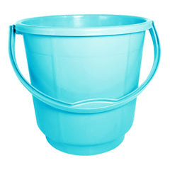 Kuber Industries 2 Pieces Unbreakable Strong Plastic Bathroom Bucket 13 LTR (Green & Pink) -CTKTC37914