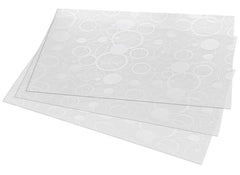 Kuber Industries Circle Design 3 Pieces PVC Refrigerator/Fridge Multipurpose Drawer Mat Set (White)