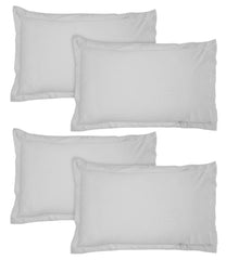 Kuber Industries Breathable & Soft Cotton Pillow Cover for Sofa, Couch, Bed - 29x20 Inch, Set of 4 (White)