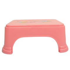 Kuber Industries Floral 3 Piece Plastic Bathroom Stool Set, Pink