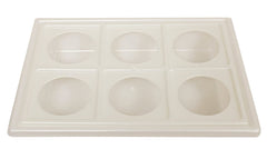 Heart Home Plastic 6 Slots Glass Holder Tray-Pack of 2 (White), Standard