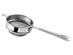 Heart Home Multiuses 3 Different Sizes Double Mesh Stainless Steel Strainer, Sieve, Sifter, Colander (8,9,10cm)- Set of 3 (Silver)