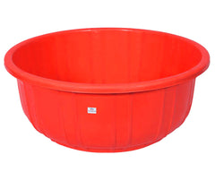 Heart Home Leaf Printed 40 Lt. Multipurpose Unbreakable Plastic Tub |Bath Tub|Washing Tub- Pack of 2 (Green & Red)