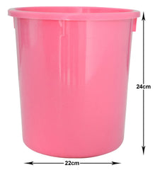 Heart Home Plastic Open Dustbin, Garbage Bin For Home, Kitchen, Office, 5Ltr.- Pack of 3 (Pink)-47HH01049