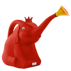 Heart Home Plastic Elephant Shape Watering Can for Plants & Garden 3 Litre (Red)