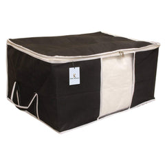 Kuber Industries 6 Piece Non Woven Underbed Storage Organiser Set, Extra Large, Black (CTSN048)