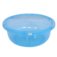 Heart Home Durable Deep Bath Tub|Versatile Short Livestock Feeding Pan| Plastic Utility Gaint Basin for Baby Bathing,Washing Clothes,26 Litre,Pack of 2 (Sky Blue)