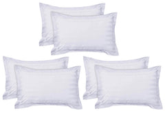 Kuber Industries Lining Design Cotton Pillow Cover- 18x28 Inch, Set of 6 (White)-HS43KUBMART26782