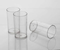 Kuber Industries 12 Pieces Unbreakable Stylish Transparent Water Glass/Juice Glass/Beer Glass/Wine Glass Plastic Glass Set 250 Ml (White)-KUBMART11424