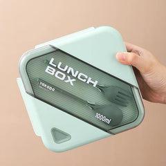 Kuber Industries Insulated Lunch Box For Kids & Adults|Premium Food-Grade PP Plastic|Leakproof & Spill Proof|Dishwasher & Microwave Safe Lunch Box|1000 ML|HX0044281|Green