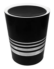 Kuber Industries Plastic Dustbin, Trashbin, Wastebin For Kitchen, Bathroom, Office Use With Swing Lid, 7 Liter- Pack of 2 (Black)-47KM0808
