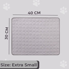 Homestic Rectangular Dog & Cat Bed|Premium Cool Ice Silk with Polyester with Bottom Mesh|Multi-Utility Self-Cooling Pad for Dog & Cat|Light-Weight & Durable Dog Bed|ZQCJ001DG-XS|Dark Grey