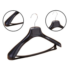 Kuber Industries 12 Piece Plastic Hangers for Wardrobe (Black, CTKTC01619)