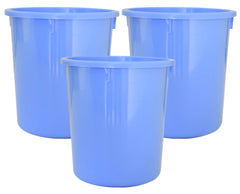 Kuber Industries Plastic Open Dustbin, Trash Bin, Garbage Bin, Waste Bin, 5Ltr.- Pack of 3 (Blue)-47KM01042