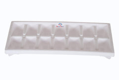 Heart Home Easy Release Ice Cube Tray Set - Durable Plastic Stackable Easy Twist 14 Cube Trays- Pack of 2 (White), Standard