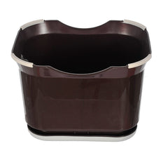 Heart Home Ultra 10 Anti-Slip Plastic Stool for Bathroom, Kitchen, Bedroom, Toy Room and Living Room (Brown)-46HH0142, Standard