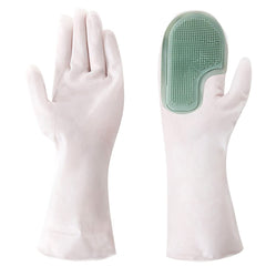 Kuber Industries Multi-Purpose Silicon Gloves for Kitchen Cleaning, Pet Grooming & Gardening|Reusable Gardening Gloves|Heat Resistant for Better Protection|Non-Slippery & Durable |MS-2010|Green
