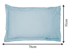 Heart Home Breathable & Soft Cotton Pillow Cover for Sofa, Couch, Bed - 29x20 Inch, Set of 4 (Blue) 52HH4046